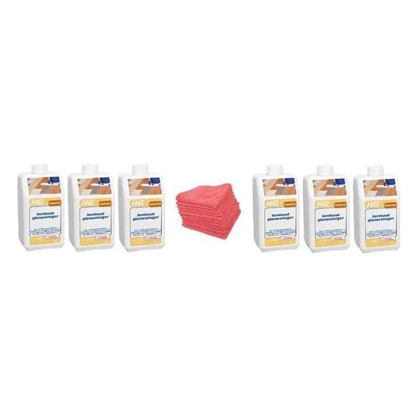 HG laminaat glansreiniger (HG product 73) Doos 6 Stuks + 10 Microvezeldoeken