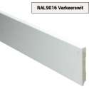 Hoge plinten - MDF - Moderne plint 90x12 mm - Wit - Voorgelakt - RAL 9016 - Per stuk 2,4m