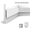 Orac Decor DX163-2300 Vloerplint| Afgelakt RAL9003 | L 230 x H 10,2 x B 1,3 cm