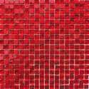 Alfa Mosaico Mozaiek Fantasia mix rood travertine/glas 1,5x1,5x0,8 cm -  Mix, Rood Prijs per 1 matje.