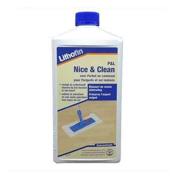 P&L Nice & Clean - Onderhoudsreiniger LAMINAAT, PARKET EN KUNSTSTOFVLOEREN - Lithofin - 1 L