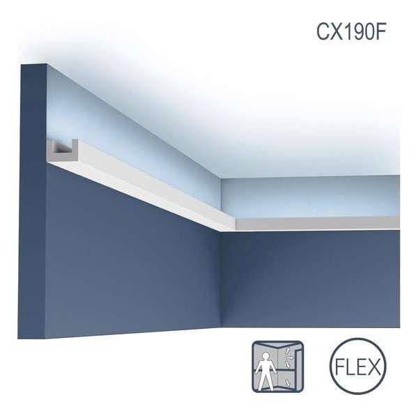 Profiel voor indirecte verlichting Orac Decor Modern CX190F Flexibel