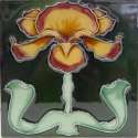 Keramische tegels - Art Nouveau tegels bloemen - Set van 10