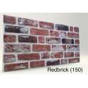 4 x 3D Wandpanelen (2m2), REDBRICKS, bakstenen effect, steenstrips, gevelbekleding binnen/buiten,EPS,piepschuim