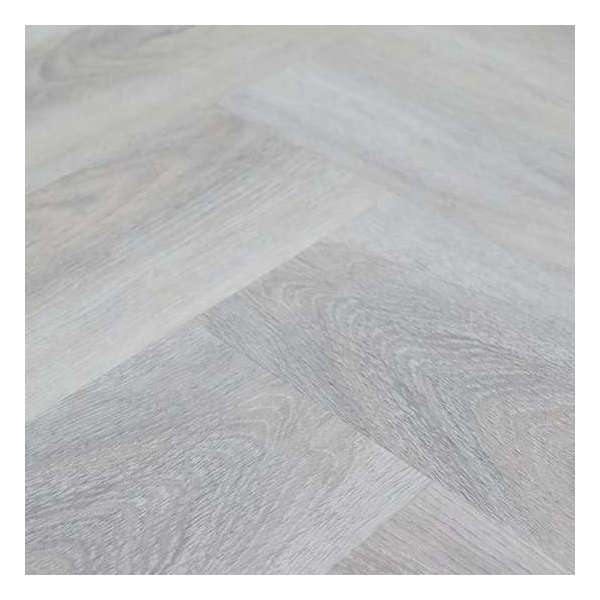 Ambiant Spigato Light Grey 1.897 m² | Lijm PVC vloer | Visgraat look | Licht grijs