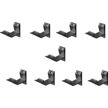 Leuninghouder zwart - Opschroef - Hol zadel  Hermeta - 3542-18 - 9 stuks