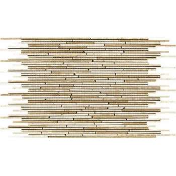 Alfa Mosaico Mozaiek Mármol mix beige marmer sticks (interlock)  -  Mix, Beige Prijs per 1 matje.