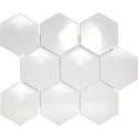 0,76m² - Mozaiek Tegels - Barcelona Hexagon Wit 9,5x11