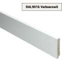 Hoge plinten - MDF - Moderne plint 70x12 mm - Wit - Voorgelakt - RAL 9016 - Per stuk 2,4m