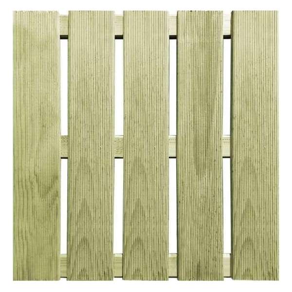 12 st Terrastegels 50x50 cm FSC hout groen