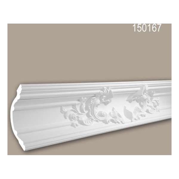 Kroonlijst 150167 Profhome Sierlijst Lijstwerk rococo barok stijl wit 2 m