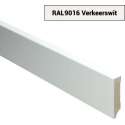 Hoge plinten - MDF - Moderne plint 70x15 mm - Wit - Voorgelakt - RAL 9016 - Per stuk 2,4m