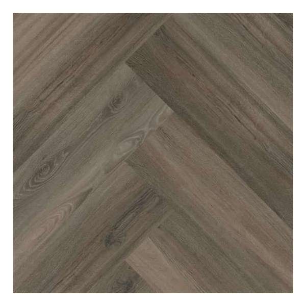 Ambiant Spigato Dark Grey 1.132 m² | Lijm PVC vloer | Visgraat look | Grijs bruin