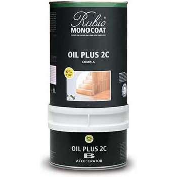 Rubio Monocoat Oil + 2C - comp. A - GOLD / metalen blik 1,3 L Kleur: White 5%