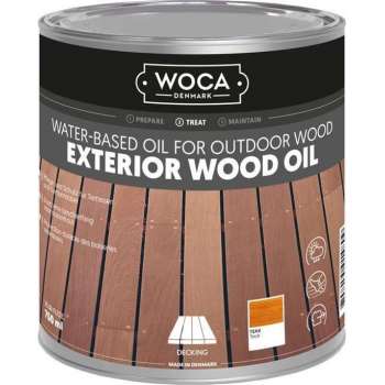 Onderhoudsolie - Woca - Exterior oil - Buitenhout - Teak - Houtolie - 0,75 L