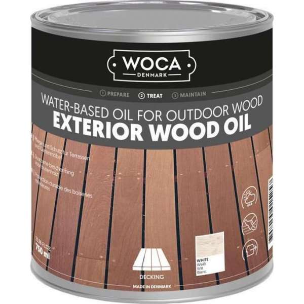 Onderhoudsolie - Woca - Exterior oil - Wit - 0,75L