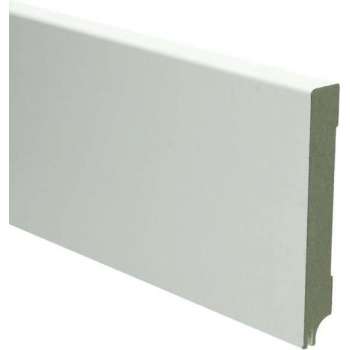 Hoge plinten - MDF - Moderne plint 120x18 mm - Wit - Voorgelakt - RAL 9010 - Per stuk 2,4m