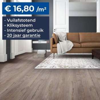 HDM Homebrand Laminaat - Aged Teak Beige - Vloer - Kliksysteem - Embossed - 8mm - 20 Jaar Garantie - 2,131 m² Per Pakket