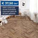 Vinyluxe Herringbone Oxford – PVC/SPC vloer – 1.63m² - 4.5mm – Visgraat Vloer – Klik SPC