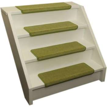 Pakket 15x Elite Soft Lime Groene Rechte Trapmatten 65x22,5x3,5