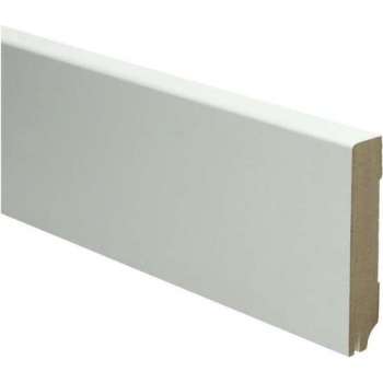 Hoge plinten - MDF - Moderne plint 70x18 mm - Zwart - Voorgelakt - RAL 9005 - Per stuk 2,4m