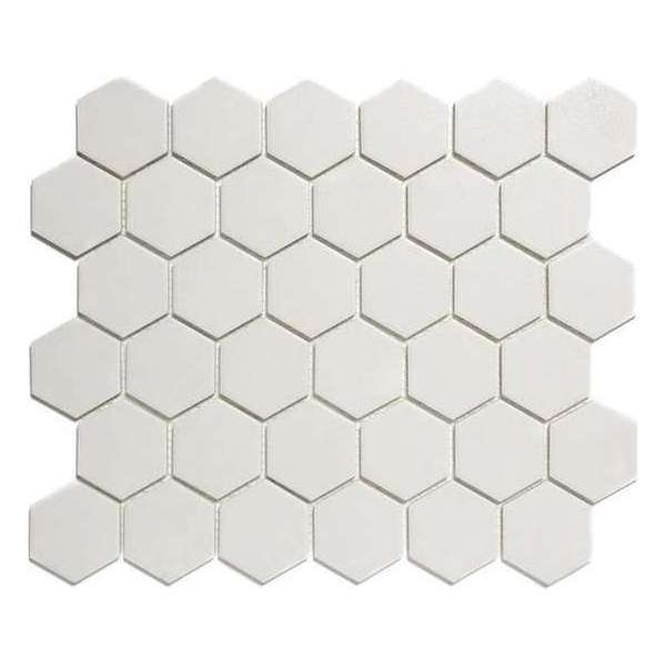 0,91m² -Mozaiek tegel London Hexagon Super Wit 5,1x5,9