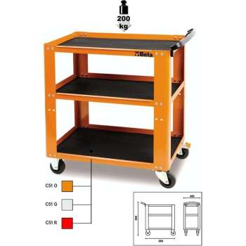 Beta gereedschapswagen C51 - oranje