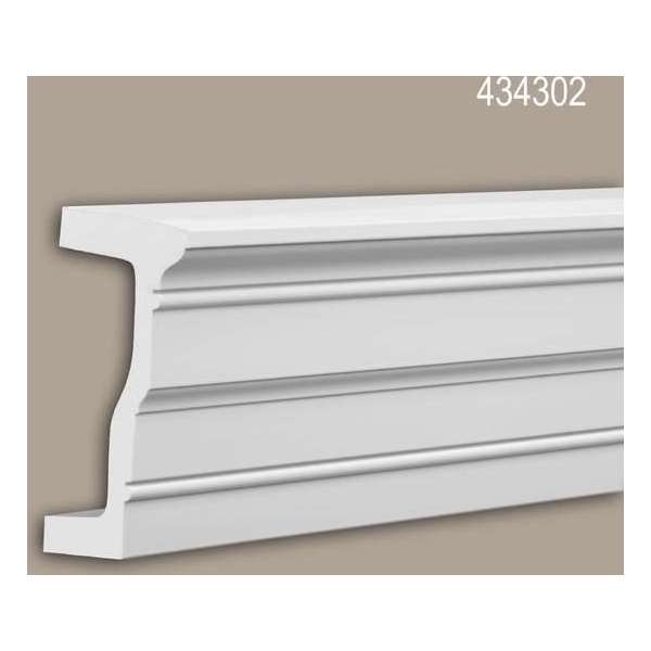 Architraaf Profhome 434302 Gevel profiel Lijstwerk Exterieur lijstwerk neo-classicisme stijl wit 2 m