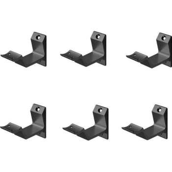 Leuninghouder zwart - Opschroef - Hol zadel  Hermeta - 3542-18 - 6 stuks