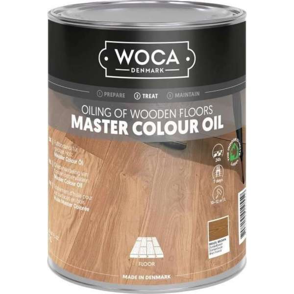 Onderhoudsolie - Woca - Master colour oil - 1-2 Brazil brown - 1L