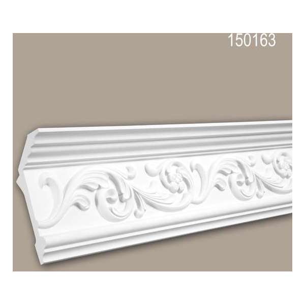 Kroonlijst 150163 Profhome Sierlijst Lijstwerk rococo barok stijl wit 2 m