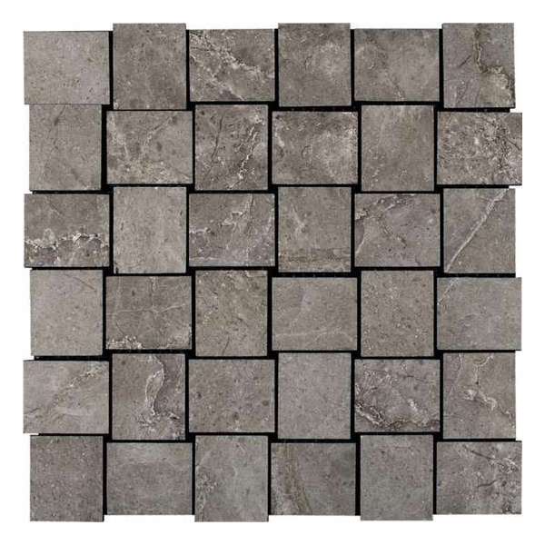 Keramische tegel Mosaic Leicester Gironella Graphite- 30,4x30,4 - Woodson and Stone - donkergrijs