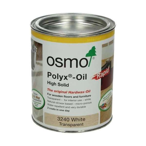 Osmo 3240 Hardwaxolie Rapid Wit Transparant - 0.75 liter