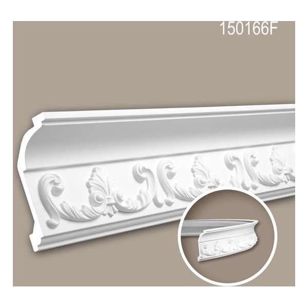 Kroonlijst 150166F Profhome Sierlijst flexibele lijst Lijstwerk rococo barok stijl wit 2 m