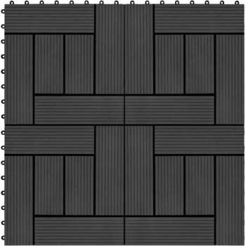 22 st Terrastegels 30x30 cm 2 m² HKC zwart