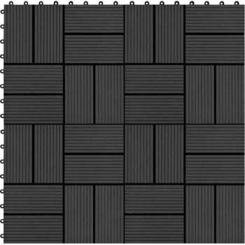 22 st Terrastegels 30x30 cm 2 m² HKC zwart