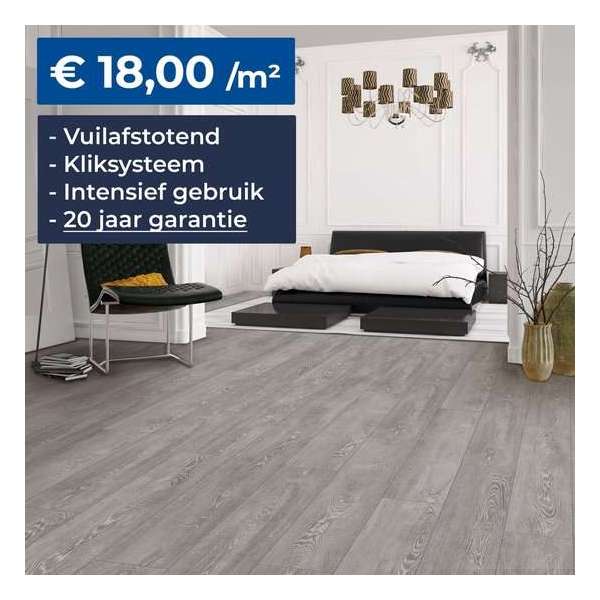 HDM Homebrand XL Laminaat - Dallas - Vloer -  Kliksysteem – Embossed - 8mm – 20 Jaar Garantie