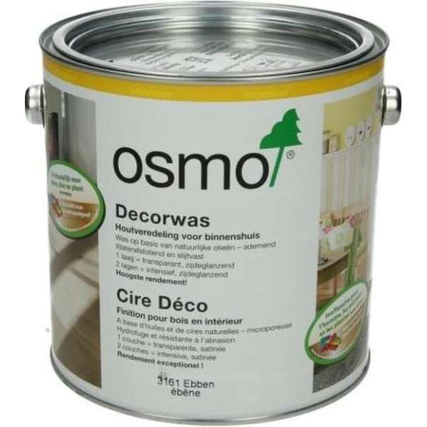 OSMO Decorwas TR3161 Ebbenhout 2,5L | Hout Olie Binnen | Hout Olie Eiken