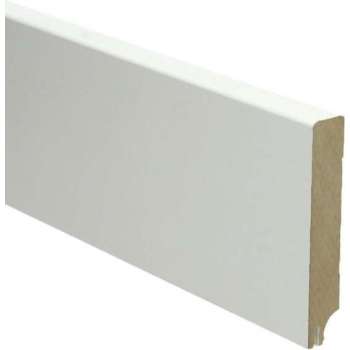 Hoge plinten - MDF - Moderne plint 90x15 mm - Wit - Voorgelakt - RAL 9010 - Per stuk 2,4m