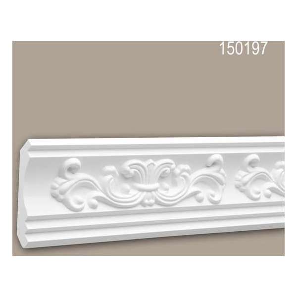 Kroonlijst 150197 Profhome Sierlijst Lijstwerk neo-renaissance stijl wit 2 m