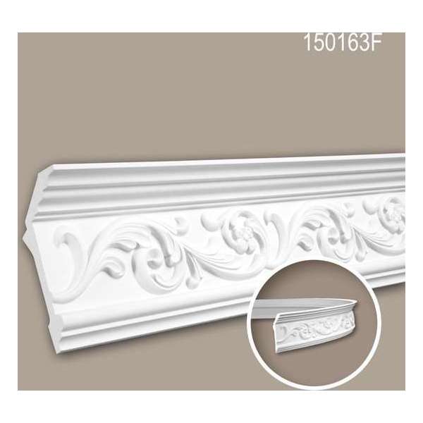 Kroonlijst 150163F Profhome Sierlijst flexibele lijst Lijstwerk rococo barok stijl wit 2 m