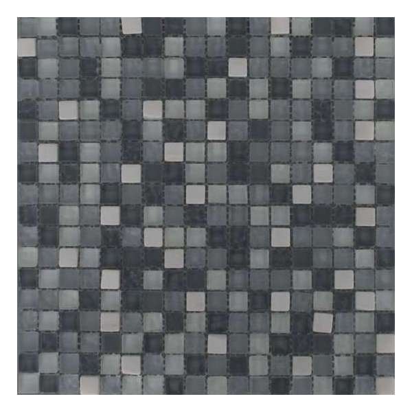 Alfa Mosaico Mozaiek Illusion  mix wit-grijs glas/marmer 1,5x1,5x0,8 cm -  Mix, Wit, Grijs Prijs per 1 matje.