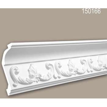 Kroonlijst 150166 Profhome Sierlijst Lijstwerk rococo barok stijl wit 2 m