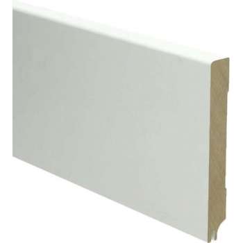 Hoge plinten - MDF - Moderne plint 120x15 mm - Wit - Voorgelakt - RAL 9010 - Geluiddempend- Per stuk 2,4m