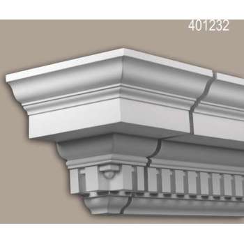 Eindelement Profhome 401232 Exterieur lijstwerk Sierelement Gevelelement tijdeloos klassieke stijl wit