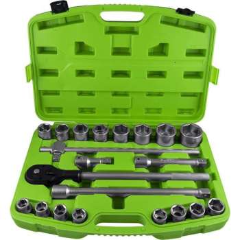 JBM TOOLS | SET VAN KOPPEN MET DIEPE 3/4", 21 DELIG, 6-KANTEN