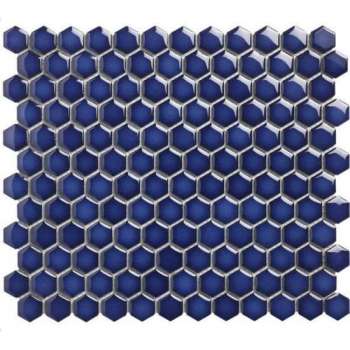 0,78m² - Mozaiek Tegels - Barcelona Hexagon Cobalt Blauw 2,3x2,6