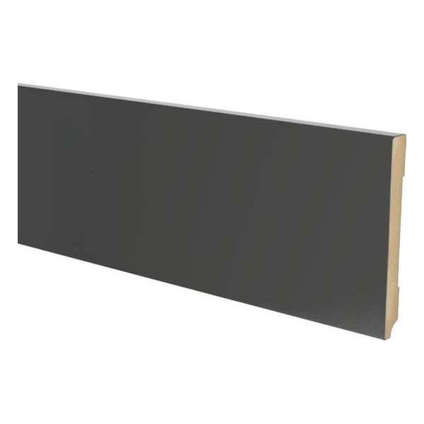 Hoge plinten - MDF - Moderne plint 120x18 mm - Zwart - Voorgelakt - RAL 9005 - Per stuk 2,4m