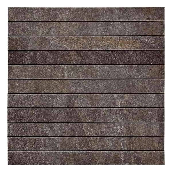 Keramische tegel Mosaic Skifer Lines Natural 30x30 - Woodson and Stone - donkergrijs