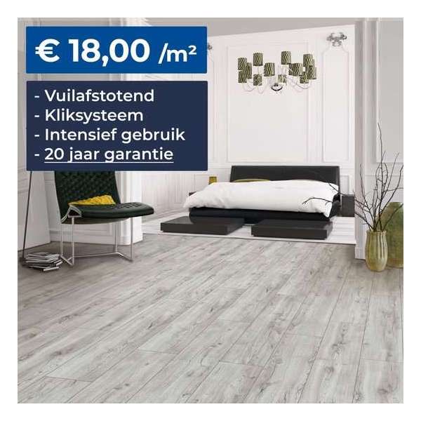 HDM Homebrand XL Laminaat - Chicago - Vloer -  Kliksysteem – Embossed - 8mm – 20 Jaar Garantie